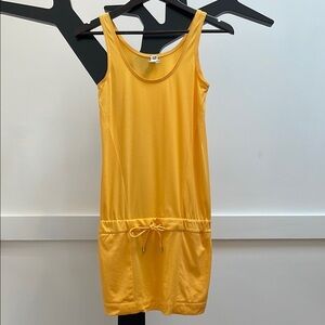 HERMES Yellow Cotton Mini Dress Beach Coverup 34FR XS
